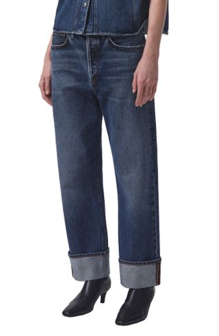 Agolde + Fran Wide Leg Organic Cotton Jeans