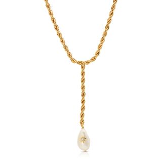 Leeada Jewelry + Descanso Pearl Lariat Necklace