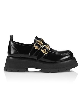 3.1 Phillip Lim + Kate Double Buckle Leather Loafers