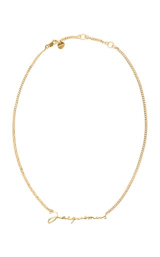 Jacquemus + Logo Gold-Tone Chain Necklace