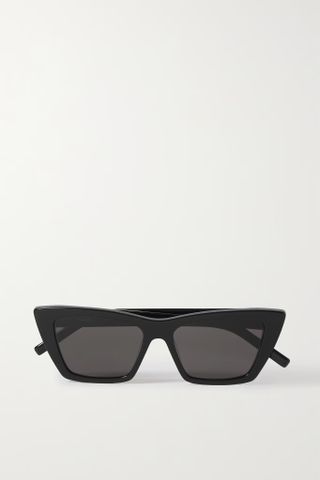 Saint Laurent Eyewear + Mica Cat-Eye Acetate Sunglasses
