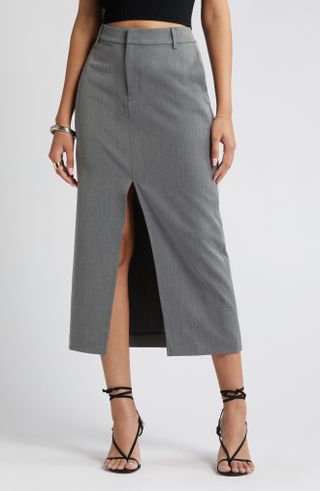 Open Edit + Suited Midi Column Skirt