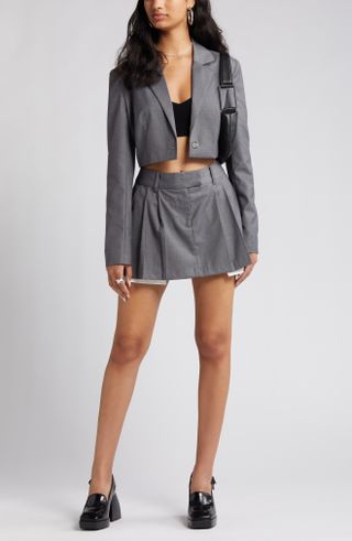 Wayf + Pleated Miniskirt