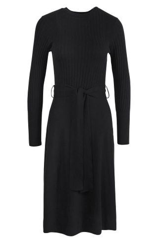 Barbour + Amal Long Sleeve Mixed Media Sweater Dress