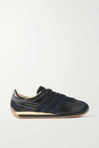 Adidas x Wales Bonner + Suede-Trimmed Leather Sneakers