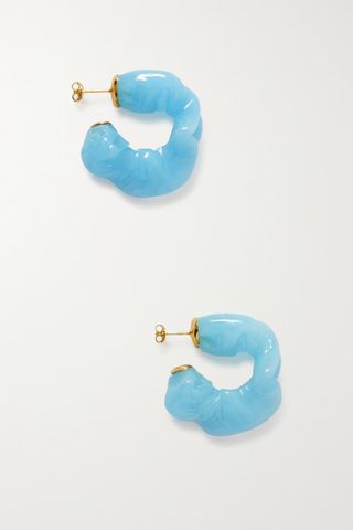Completedworks + Gold-Plated and Resin Hoop Earrings