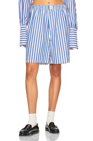 Helsa + Cotton Poplin Stripe Pajama Short