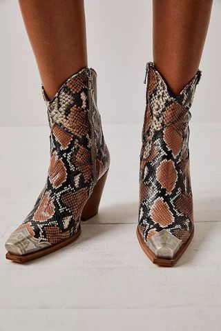 Free People + Brayded Snake Western Boots