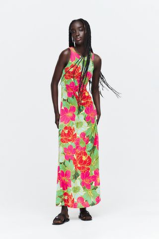 Zara + Floral Jacquard Dress
