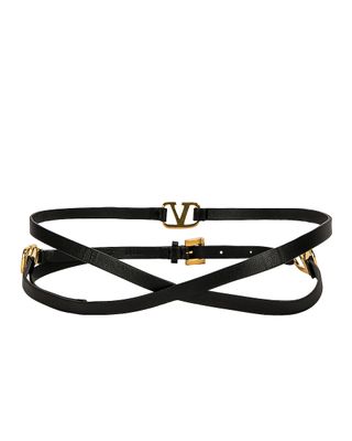 Valentino + Vlogo Signature Wrap Buckle Belt
