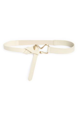 Open Edit + Abstract Buckle Leather Belt