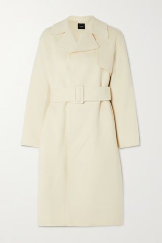 Theory + Belted Wool and Cashmere-Blend Trench Coat