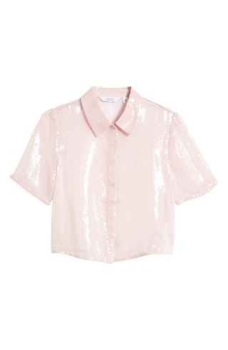 & Other Stories + Sequin Short Sleeve Blouse