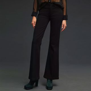 Paige + Genevieve High-Rise Flare Jeans