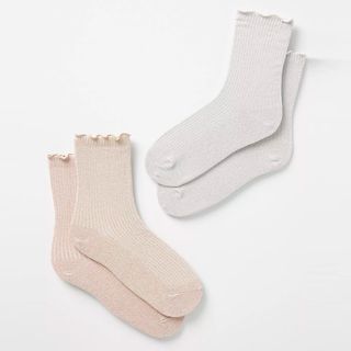 Anthropologie + Ribbed Cozy Socks Set
