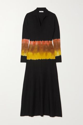 Gabriela Hearst + Beryl Tie-Dyed Cashmere and Silk-Blend Midi Dress