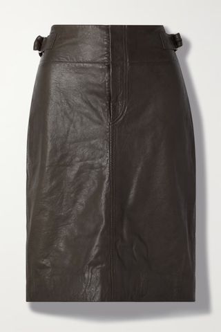 Isabel Marant Étoile + Bertille Buckled Leather Skirt