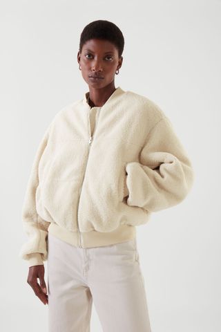 COS + Cropped Teddy Bomber Jacket