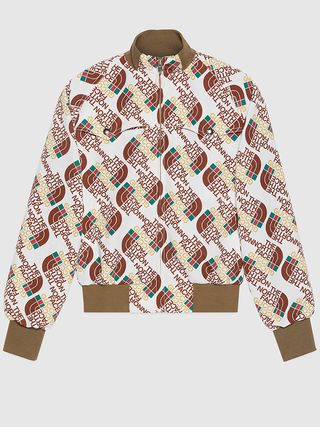 The North Face x Gucci + Web Print Bomber Jacket
