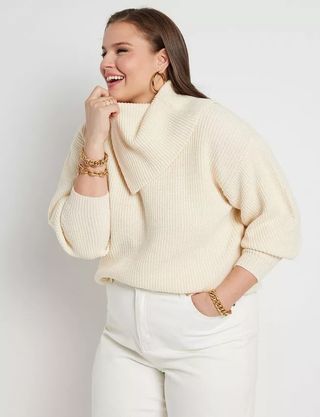 Eloquii + Pointed Collar Sweater