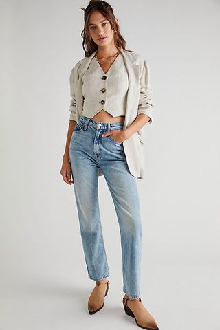 Mother + Mother High-Waisted Rider Ankle Jeans