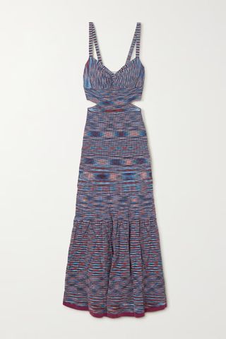 Jonathan Simkhai + Shania Knotted Cutout Stretch-Knit Maxi Dress
