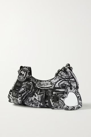 Balenciaga + Le Cagole XS Studded Printed Leather Shoulder Bag