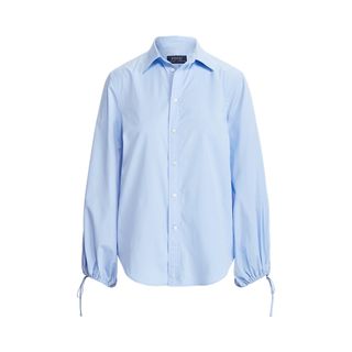 Polo Ralph Lauren + Drawstring Poplin Bishop-Sleeve Shirt