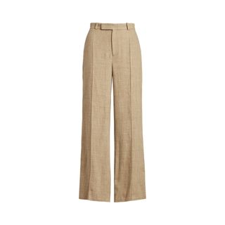 Polo Ralph Lauren + Plaid Wool-Blend Tweed Wide-Leg Trouser