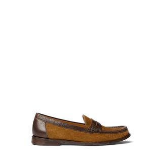 Polo Ralph Lauren + Leather-Trim Suede Penny Loafer