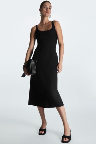 COS + Slim Fit Corset Style A-Line Dress