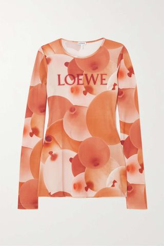 Loewe + Printed Stretch-Jersey Top