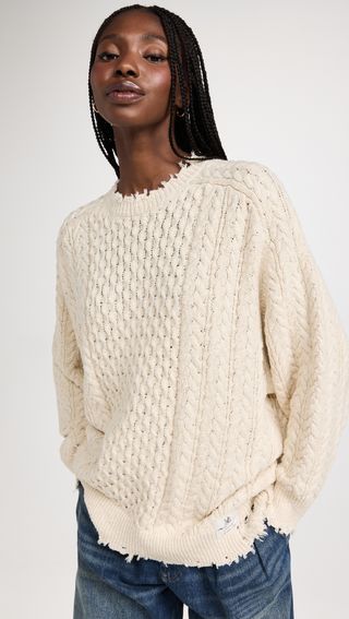 Denimist + Oversized Aran Sweater