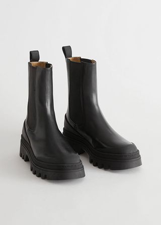 & Other Stories + Heavy Sole Leather Chelsea Boots