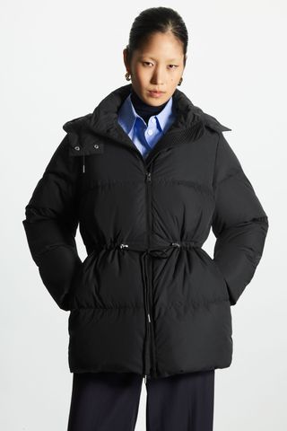 COS + Drawstring-Waist Puffer Coat