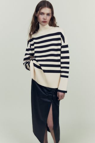 Zara + Striped Sweater