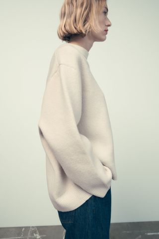 Zara + Oversized Merino Wool Sweater