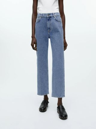 ARKET + Straight Cropped Stretch Jeans