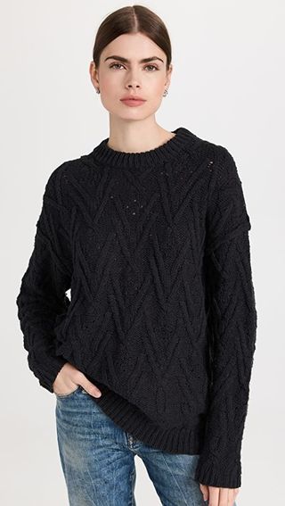 Free People + Isla Cable Knit Sweater