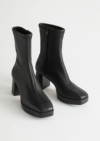 & Other Stories + Block Heel Stretch Boots