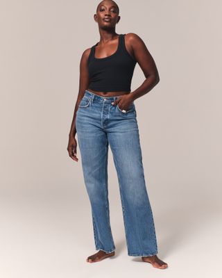 Abercrombie & Fitch + Curve Love Low Rise 90s Baggy Jeans