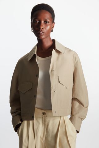 COS + Boxy-Fit Cropped Jacket