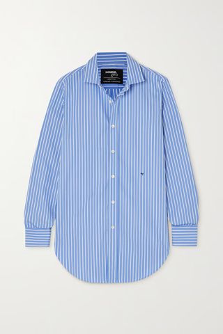 Hommegirls + Striped Cotton Poplin Shirt