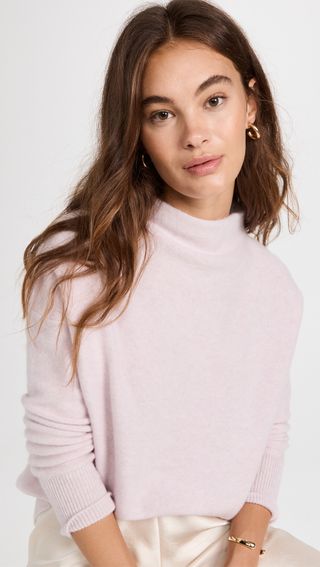 Vince + Funnel Neck Cashmere Sweater
