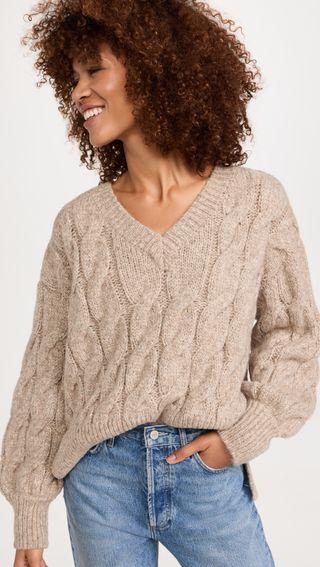 Skin + Abrielle Cable Knit Pullover