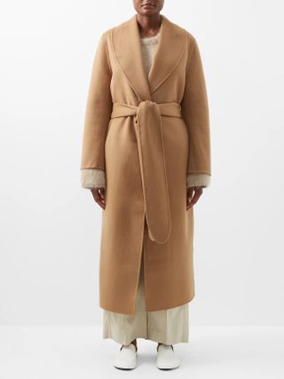 Totême + Belted Wool-Felt Coat