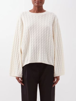 Totême + Cabled Cashmere Sweater