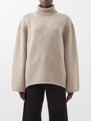 Totême + Roll-Neck Wool-Blend Sweater