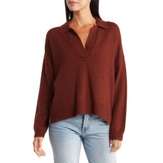 Madewell + Polo Henley Wool Blend Pullover Sweater