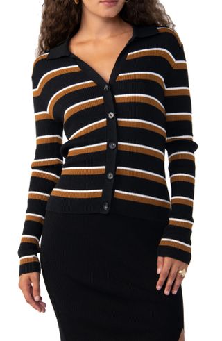 Sanctuary + Your Love Button Front Rib Sweater